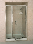 Seamless glass shower doors
