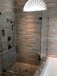 Seamless glass shower doors