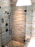Seamless glass shower doors