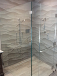 Seamless glass shower doors